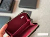 10Aバッグ女性の財布ファッションキャビアレザー大容量カードバッグハイエンドメタルロゴダイヤモンドチェッカーラグジュアリーデザイナーウォレット付き箱