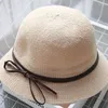 Brede rand hoeden lamaxpa zomer vizieren hoed opvouwbare zon klein beige strand voor vrouwen linnen femme chapeau vrouwstro stro hoed