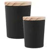 Bougeoirs 4 pièces bougies noires porte-votive en verre faisant des pots tasses tasses boîtes parfumées