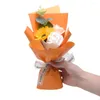 Decorative Flowers Fake Sunflower Bouquet Attractive Thicker Petals Non-Withering Wedding Setting Supplies For Home