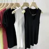 Camisoles Tanks Chic Chain Tank Top v-Neck 디자인 민소매 카미솔 니트 패션 느슨한 여름 여성 미적 의류 230413