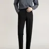 Ternos masculinos de alta qualidade de inverno e outono de lã de caça calças homens magro de lã de estilo britânico Business vestido formal calça 2023 W85
