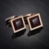 Cuff Links Luxury Gold Color gemelli per Gentleman Warrior/Lettere/Trumpet/Rugby/Gems/Knot Men Links Cuff Links Gioielli Uomini Clips Clips J230413