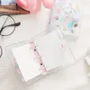Kawaii Şeffaf Mini Bağlayıcı Defter Kapağı Sevimli Kız Heart DIY DIY NOTEPAD POCARD TOPLA