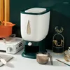 Bottiglie di stoccaggio 10KG Secchio automatico per riso Dispenser per cereali Misurino da cucina Contenitore per contenitori per alimenti