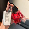 Ny mjuk TPU -bil nyckelfodral omslagskal för Kia Sportage 3 4 Rio Ql Ceed Cerato Sorento K2 K3 K4 K5 Auto Accessories Keychain