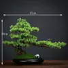 Faux Floral Greenery Home Decoration Potted DIY False Tree Bonsai Living Room Chinese Style el Porch Landscape Decoration Green Plant Decoration 231109