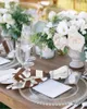 Bord servett 4st modern konst geometri brun grå fyrkant 50 cm fest bröllop dekoration tyg kök middag serverande servetter