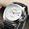 PANERI 시계 디자이너 ZF Factory Luxury Mechanical Mens 자동 시계 크로노 그래프 다이얼 가죽 방수 스트랩 패션 스포츠 레저 스위스 운동 스포츠 WRI