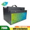 18650 baterias ricaricabili 60v 20Ah per batteria al litio di accumulo solare agli ioni di litio per auto e-bike con caricabatterie