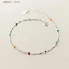 Anklety Jyjiayujy % Whole Srebring Srebrny S925 Kolorowe koraliki w standardowej modzie hipoalergiczna Prezent biżuterii Codzienne Używanie A004 Q231113