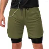 Running Shorts 2023 Men Loose Sport Stretchy Double Layers Quick Drying Summer