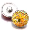 Charmarmband 10st/mycket grossist Snap -knapp smycken est harts blommor för kvinnor passar 18mm