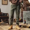 Calças masculinas homens moda militar carga exército magro regular ajuste reto algodão multi cor camuflagem verde amarelo calças bl7605
