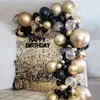 Decorazioni natalizie 2023 Abito arco catena palloncino oro nero Stagione di laurea battesimo bambino anniversario decorazione festa palloncino 221208