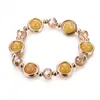 Strand Multicolore Crack Perlé Bracelet Bracelets En Cristal Élastique Pour La Mode Brillant Charme Femmes Bijoux De Mariage