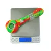 Pipes à fumer Pipe en silicone accessoire de fumée clou en titane avec bol en verre 4 façons d'utiliser le jeu de tuyaux 9 couleurs boîte-cadeau Nectar Collector dab rig nater pipe