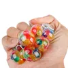 5,0 см. Крепкий мяч -скрип -игрушка красочные водяные бусины сетчатые швабры виноградного шарика против стресса сжимать шарики снятие стресса.