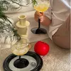 Tumblers Bell Orchid Flower Glass Original Breakfast Cup Champán Jugo Hermosas tazas de té Lovely Lovers Vintage High Foot Wineglass 230413