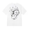 U4kw Men's T-shirts Summer Mens T-shirt Designer Shirts High Street Short-sleeved Cotton Ice Cream Table Tennis Dice Style Round Neck Printed Shirt Asian