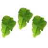 Party Decoration 3 PCS Dekorera konstgjorda grönsaker lämnar barn plastspel faux pu sallad