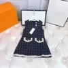 Nouveau bébé filles vêtements designer enfants robe ensemble deux pièces survêtements veste ch..el marque logo automne pull enfants vêtements enfant M produits