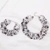 Kettingen overdreven luipaardprint zwarte acryl choker ketting voor vrouwen vintage armband sieraden geschenk groothandel