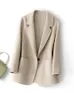 Women's Wool Blends Women's Coat Pure Wool Plaids and Tweedst Fashion Camel Women's Coat Elegant Trench Coat 231102