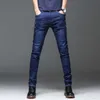 Mäns jeans 2022 Ny ankomst högkvalitativ smal jeans män mode klassiker denim mager jeans manliga mäns avslappnade högkvalitativa byxor w0413