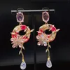 Stud Earrings EVACANDIS Handmade Designer Women's Dried Flower Sparkle With Jewel-Grade Zircon 18-K Gold Plated S925 Silver Needle