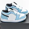 Jumpman 1 Kids Low Basketball Shoes Boy Girl Shoes Game Royal Obsidian Chicago Bred Sneakers Mid Multi-Color Tie-Dye EUR 24-35