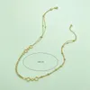 Correntes Moda de cor de ouro cubano e cadeia de contas redonda colar de design geométrico para homens homens clássicos de joias simples presentes