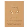 Boucles d'oreilles signes du zodiaque astrologiques, clous en alliage, accessoires de bijoux, vente en gros