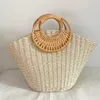 New beach bags Tengba Fashion Womens Bag Handheld Grass Woven Bag Fashion Leisure Woven Bag Beach Resort Basket Bag