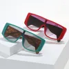 Sunglasses Designer One Piece Women For Men Trendy Sun Glasses Vintage Punk Big Frame Lattice Oversized Shades