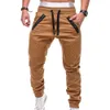 Men s Jeans Spring and Autumn Fashion Drawstring Adjustable Pocket Pants Casual Jogging Slim Fit Striped Clothing 231113