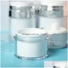 포장 병 도매 15 30 50 g ml 진주 흰색 아크릴 0.5oz airless round round vacuum lotion cream jar cosmetic press press refil refil dhzph