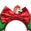 Acessórios de cabelo Chirstmas Bow Headband Sequin Mouse Ears Hairband Girl Sweet Headwear Crianças Mulheres