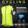 Cykeljackor x-tiger vindtät cykelväst regntät ärmlös reflekterande säkerhet Vest MTB Bike Jacket Outdoor Sport Quick-Tork Rain Jacket 230412