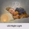 Night Lights Simple Modern LED Light Silicone Inflatable Lamp Bedroom Desk Decoration Ball Small Round Home Decor Kids Gift