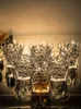 Tumblers Whisky Brandy Glass Hushåll Europeiska High Boron Crystal Wine Creative Water Beer Liquor Bar Set 230413