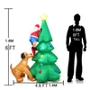 クリスマスの装飾1.8mインフレータズライトクリスマスツリーサンタクロースと犬のクリアランス犬のクリスマス装飾屋外クリスマスガーデン装飾231113