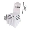 30 adet pileli etek sandalye, beyaz spandeks parti düğün ziyafet polyester yemek sandalyeler için slipcover kapsar