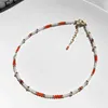 Anklets Lii Ji Natural Stone Anklet 14K Gold Filled Jade Moonstone Rose Quartz Carnelian Red Jasper Multi Stone Handmade Jewelry Q231113