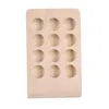 Bouteilles de stockage 12 trous 15ML rectangle en bois bouteille d'huile essentielle présentoir support