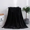 Blankets Fluffy Warm Super Soft Flannel Blanket Durable Office Bedspread Coral Fleece Solid Color Summer Thin Quilt Small 231113