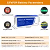 12V 24V LIFEPO4 Batteripaket 50AH 100AH ​​200AH Grad A Lithium Iron Fosfate Battery Inbyggda BMS för EV RV-båtar Motor Forklift