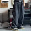 Jeans da uomo Pantaloni jeans larghi Pantaloni denim maschili Pantaloni larghi neri Jeans da uomo Cargo oversize Coreano Streetwear Hip Hop Harajuku 231113