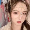 Haarspeldjes Boheemse Etnische Paarse Kristalkralen Lange Kwasten Chinese Bruidsaccessoires Zirkoon Hoofddeksels Damesfeest Sieraden Cadeau