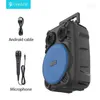 Alto-falantes portáteis Novos poderosos alto-falantes Bluetooth Bluetooth Wireless Wireless Bass Box com luzes legais AUX USB FM Playback Celebrat 0s-07